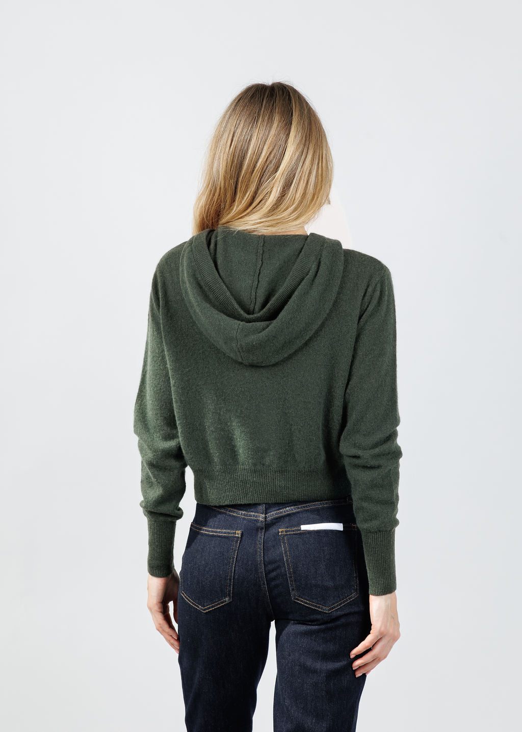 Colorush Rio Cropped Hoodie in Khaki available at Barbara Katz