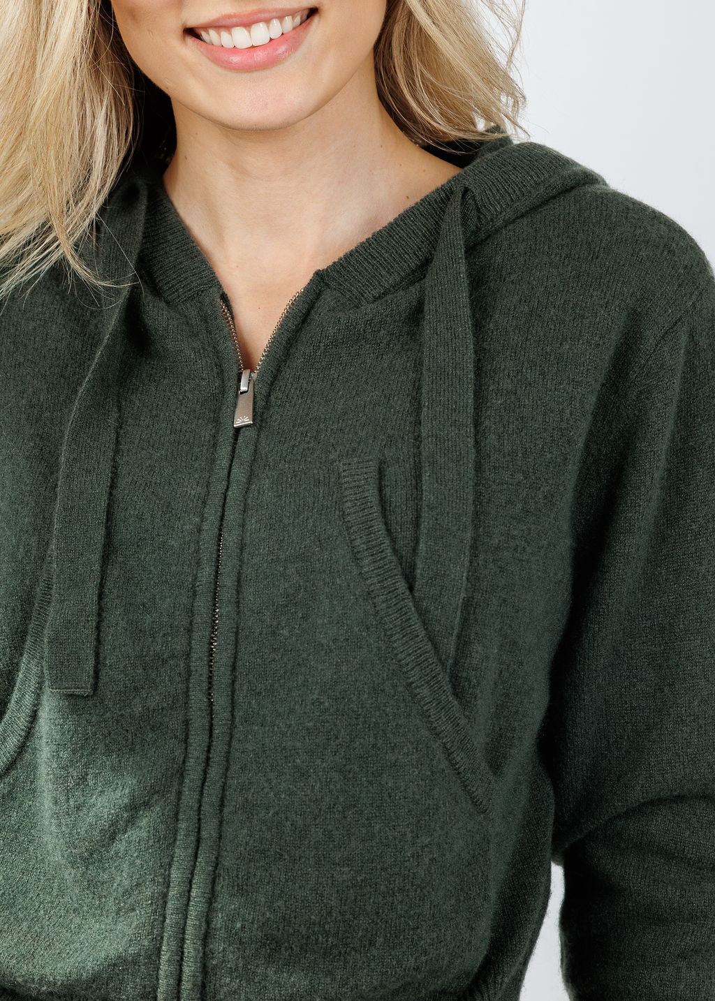 Colorush Rio Cropped Hoodie in Khaki available at Barbara Katz