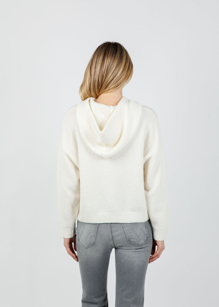 COLORUSH Zeta Jumana Hoodie in Snowdrop available at Barbara Katz