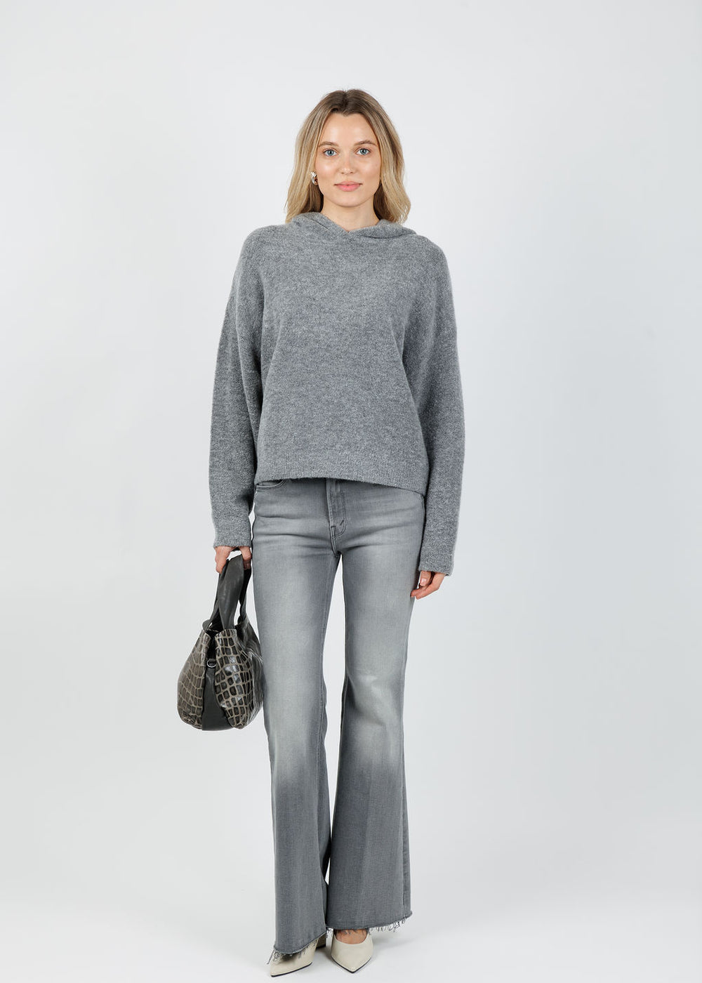COLORUSH Zeta Jumana Hoodie in Stone available at Barbara Katz