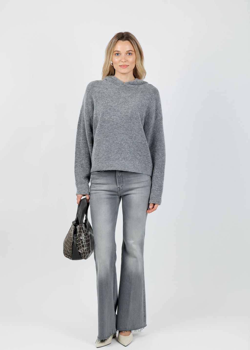 COLORUSH Zeta Jumana Hoodie in Stone available at Barbara Katz