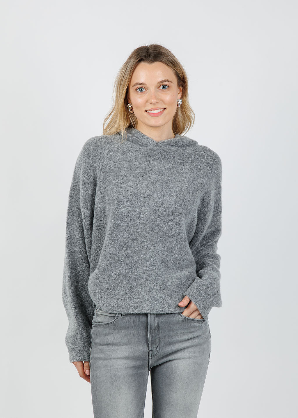 COLORUSH Zeta Jumana Hoodie in Stone available at Barbara Katz