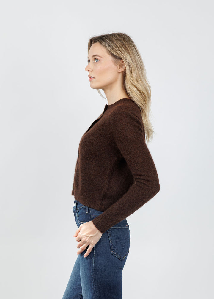 COLORUSH Amara Malou Cardigan in Americano available at Barbara Katz
