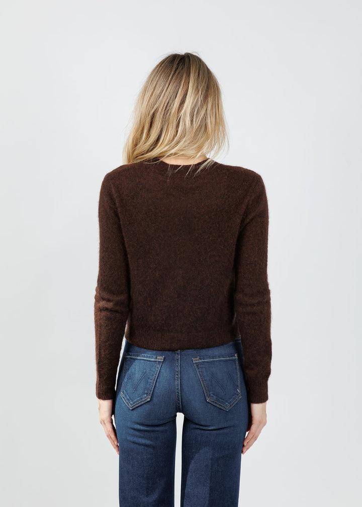 COLORUSH Amara Malou Cardigan in Americano available at Barbara Katz