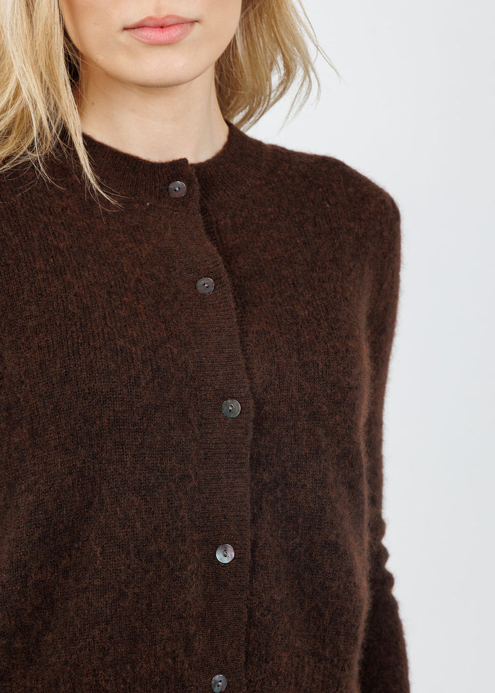 COLORUSH Amara Malou Cardigan in Americano available at Barbara Katz