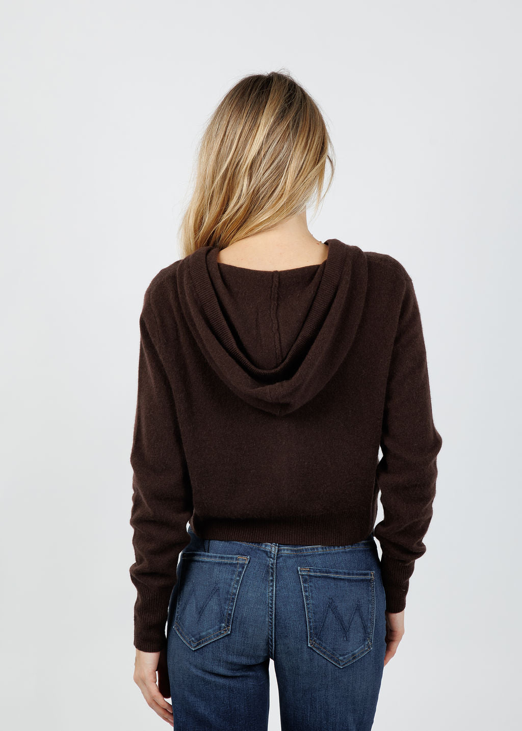 Colorush Rio Cropped Hoodie in Coffee available at Barbara Katz