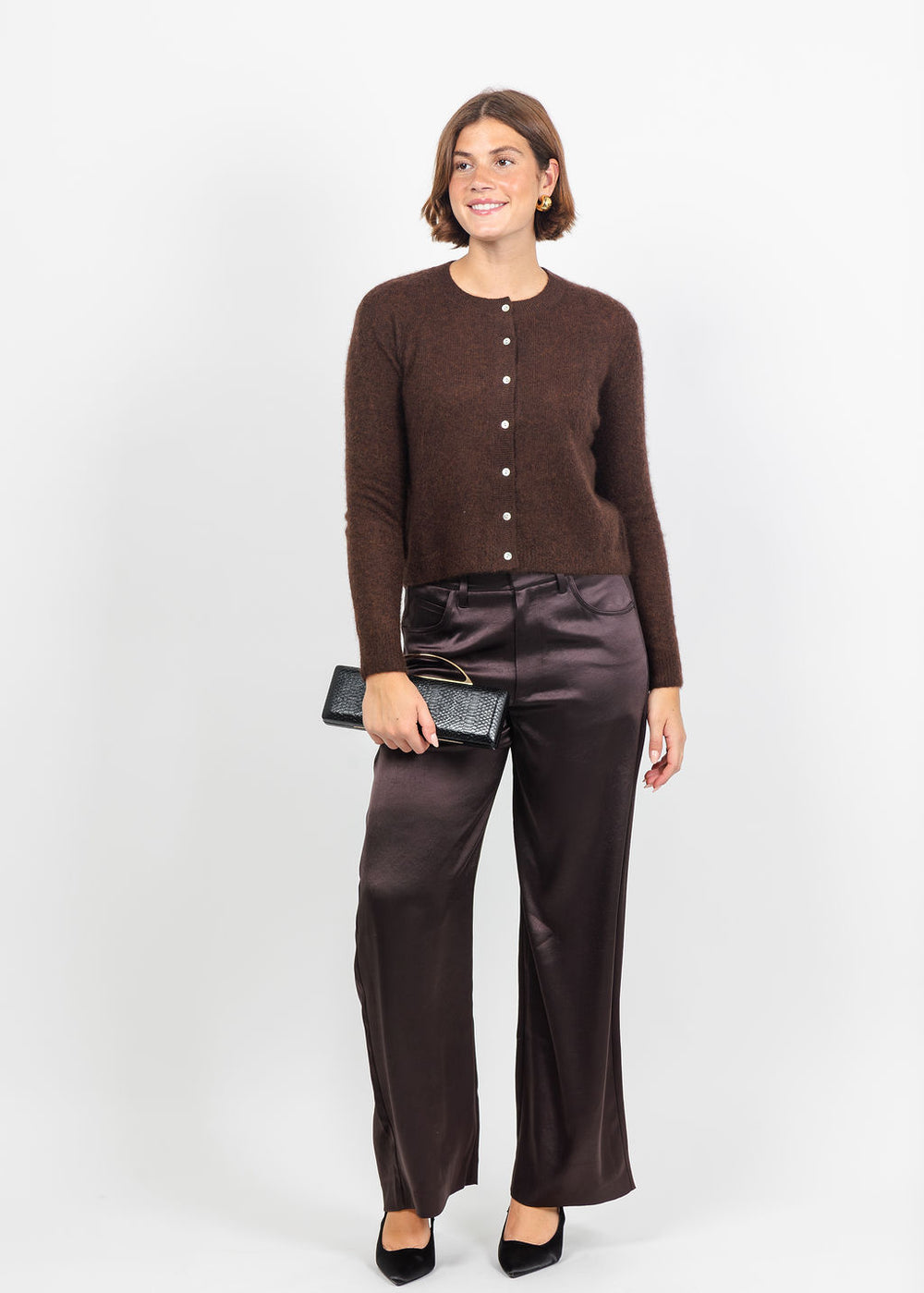 Colorush Amara Malou Cardigan in Americano available at Barbara Katz