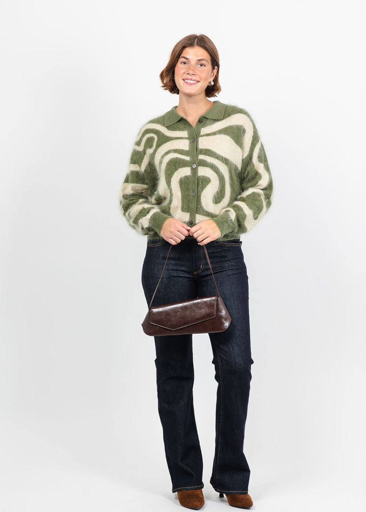 Colorush Brushed Avalanche Polo Jacket in Woodland Waves available at Barbara Katz