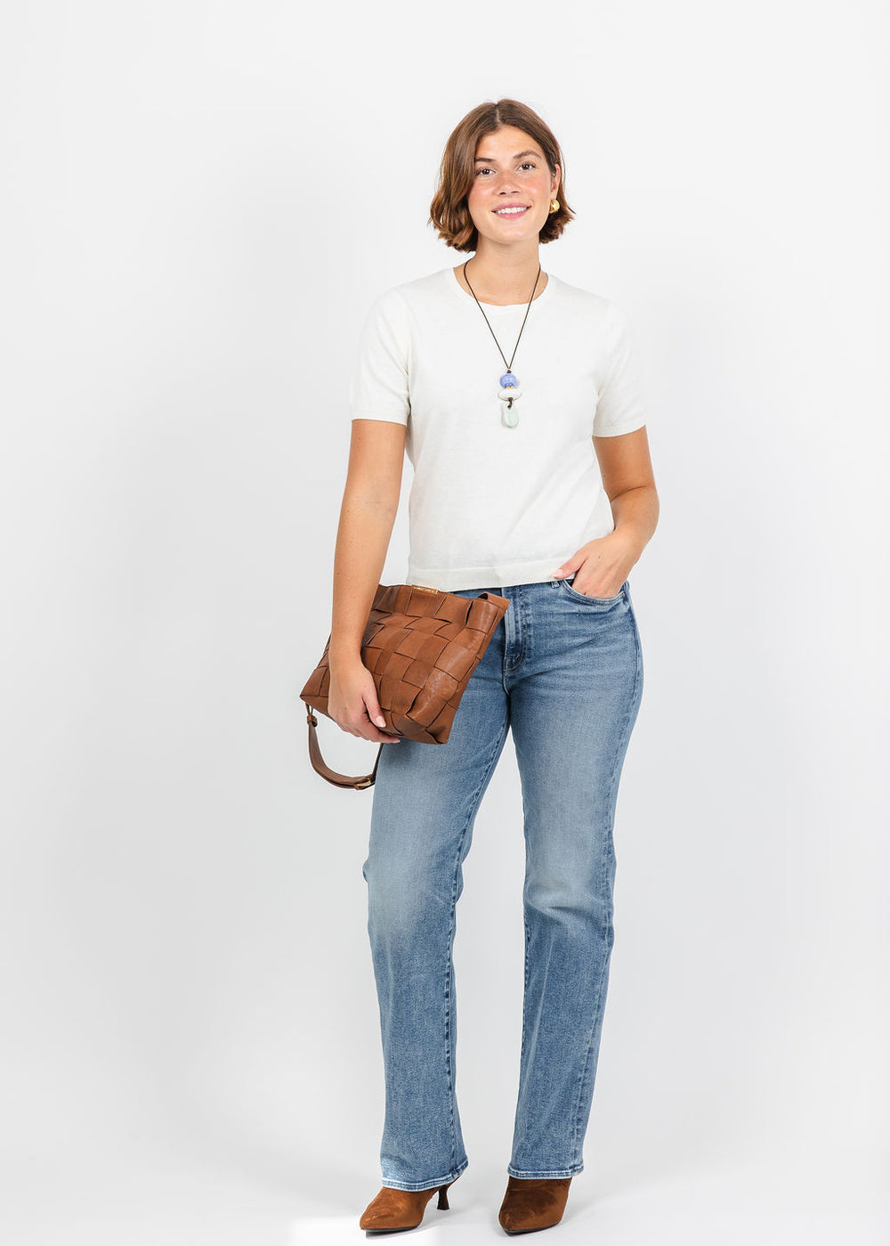 Colorush CC Whistler Tee in Starch available at Barbara Katz