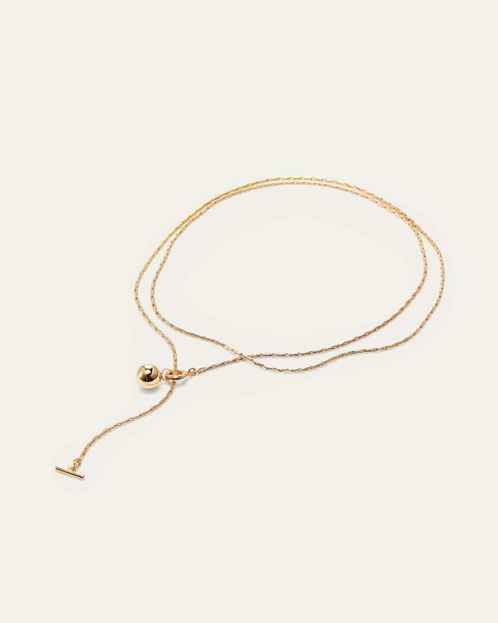 Constance Wrap Chain Necklace - Gold