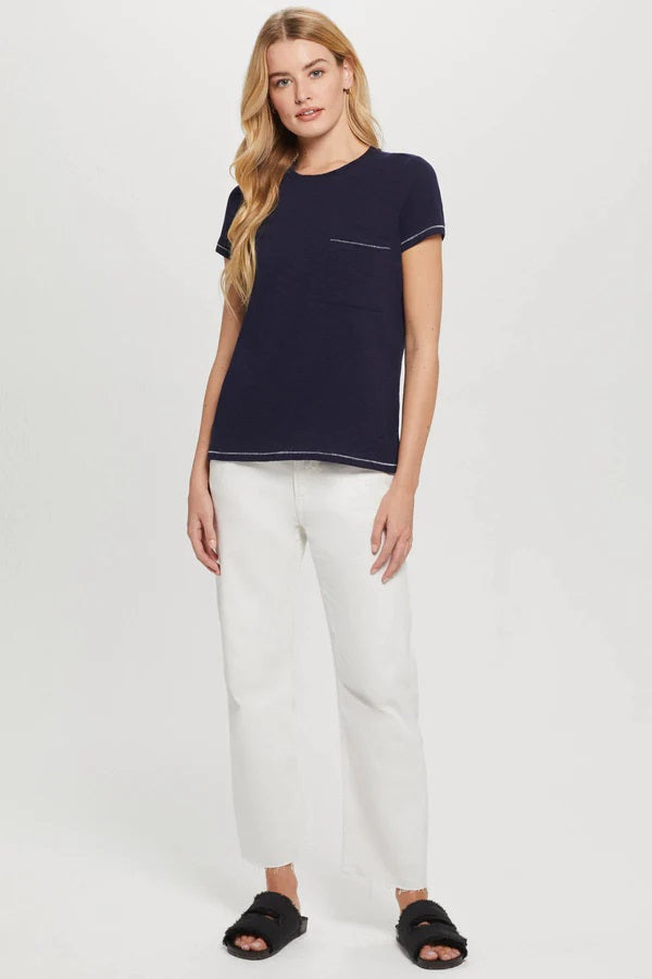 Contrast Stitch Pocket Boy Tee