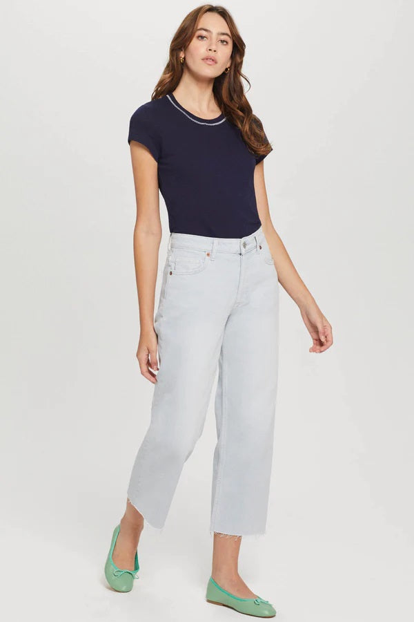 Contrast Stitch Ringer Tee