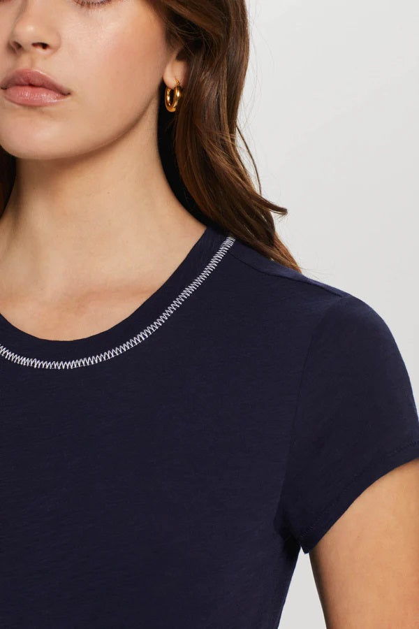 Contrast Stitch Ringer Tee