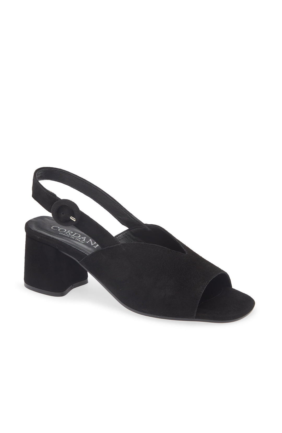 Cordani Pollette Sandal in Black Suede available at Barbara Katz