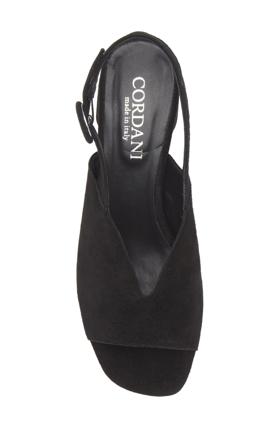 Cordani Pollette Sandal in Black Suede available at Barbara Katz