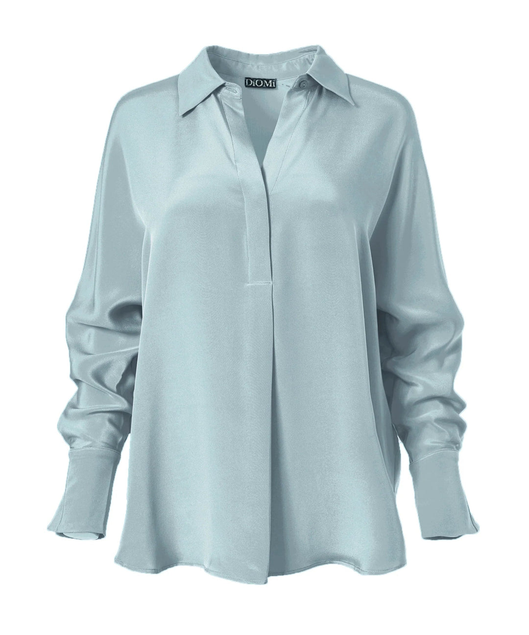 Diomi Half Button Isla Blouse in Clear Blue Water available at Barbara Katz