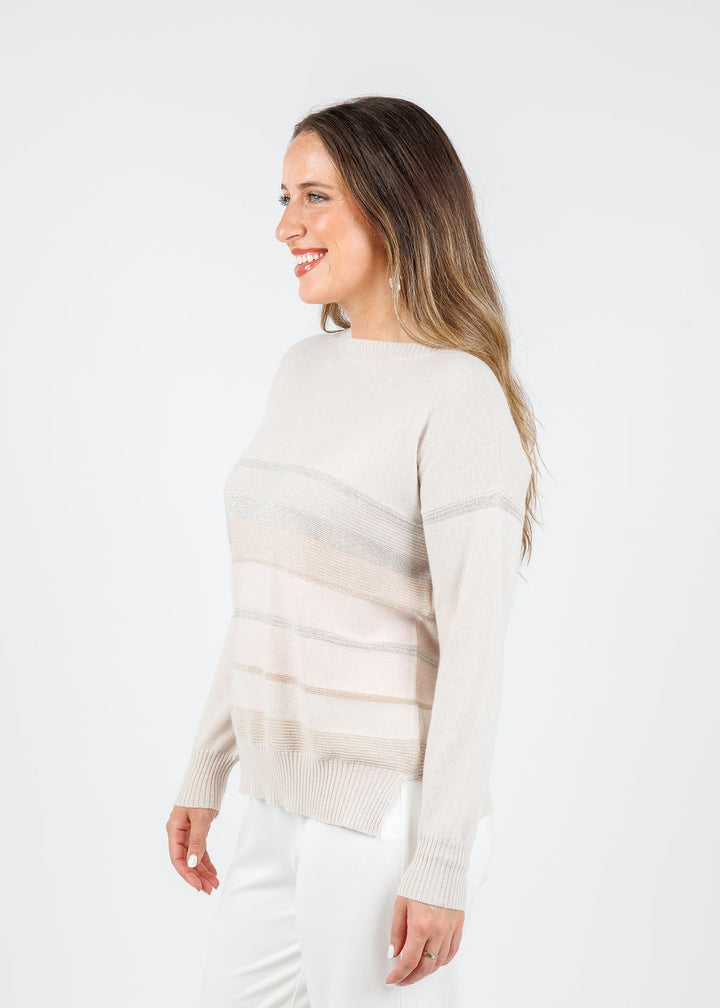 D.Exterior Boat Neck Sweater in Gesso available at Barbara Katz