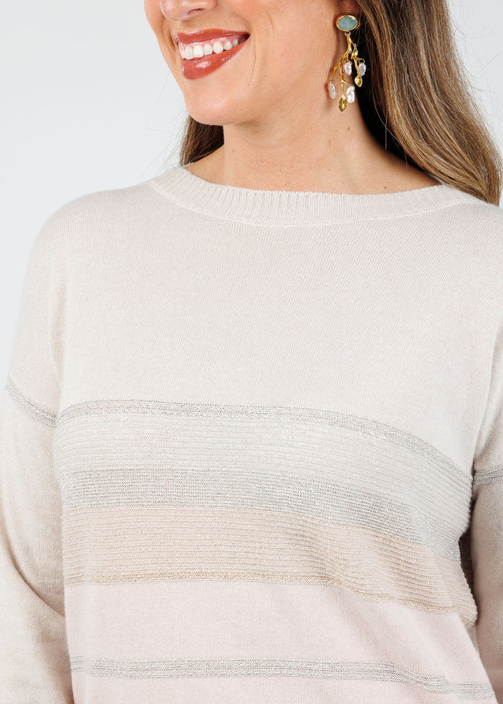 D.Exterior Boat Neck Sweater in Gesso available at Barbara Katz