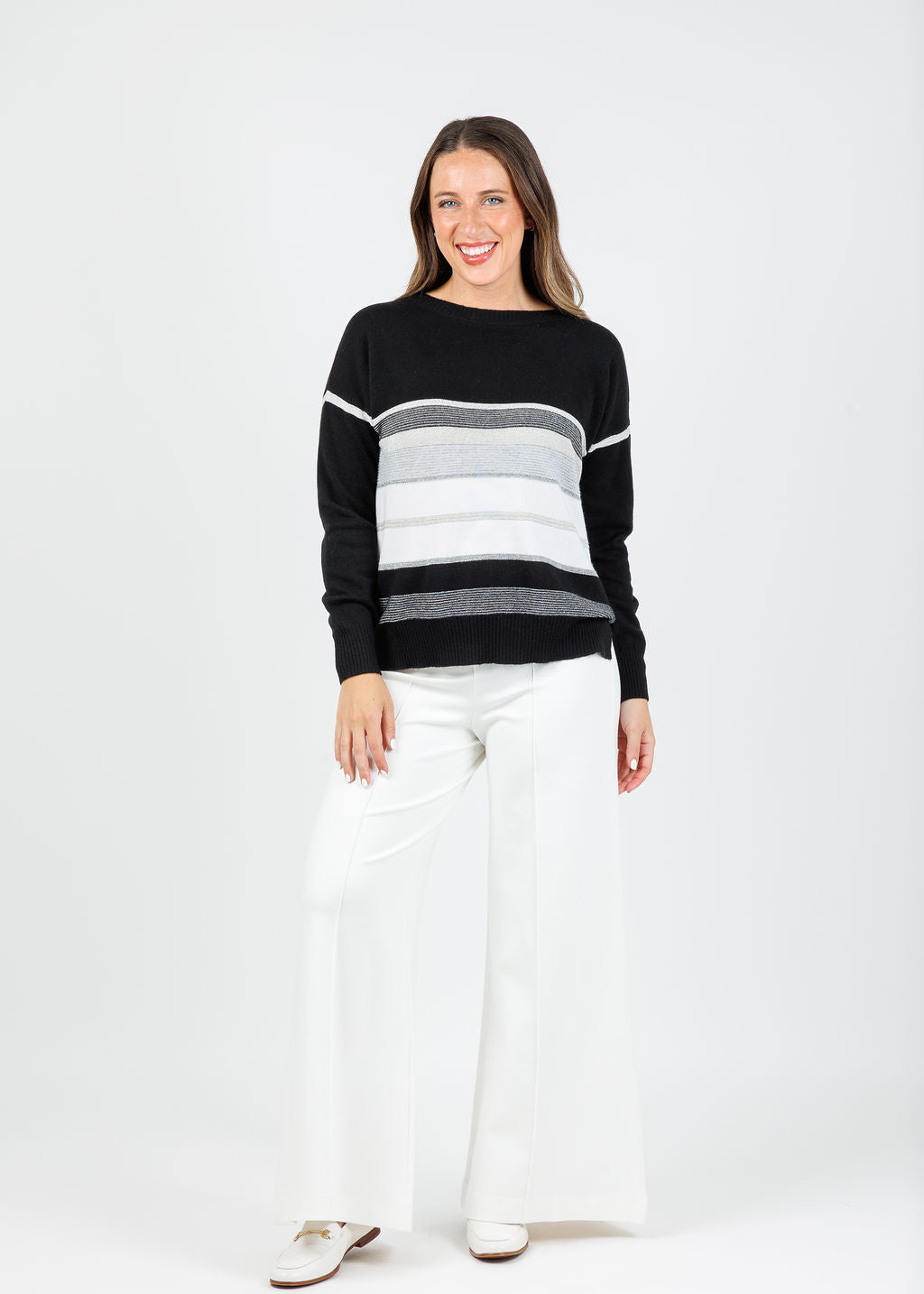 D.Exterior Boat Neck Sweater in Nero available at Barbara Katz