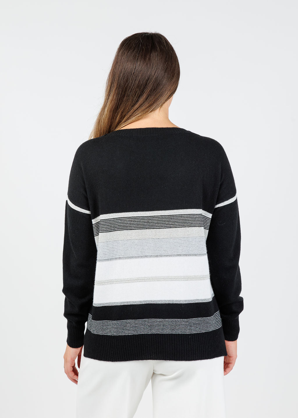D.Exterior Boat Neck Sweater in Nero available at Barbara Katz