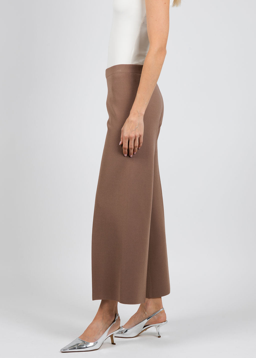 D. Exterior Wide Leg Trousers in Mocha available at Barbara Katz