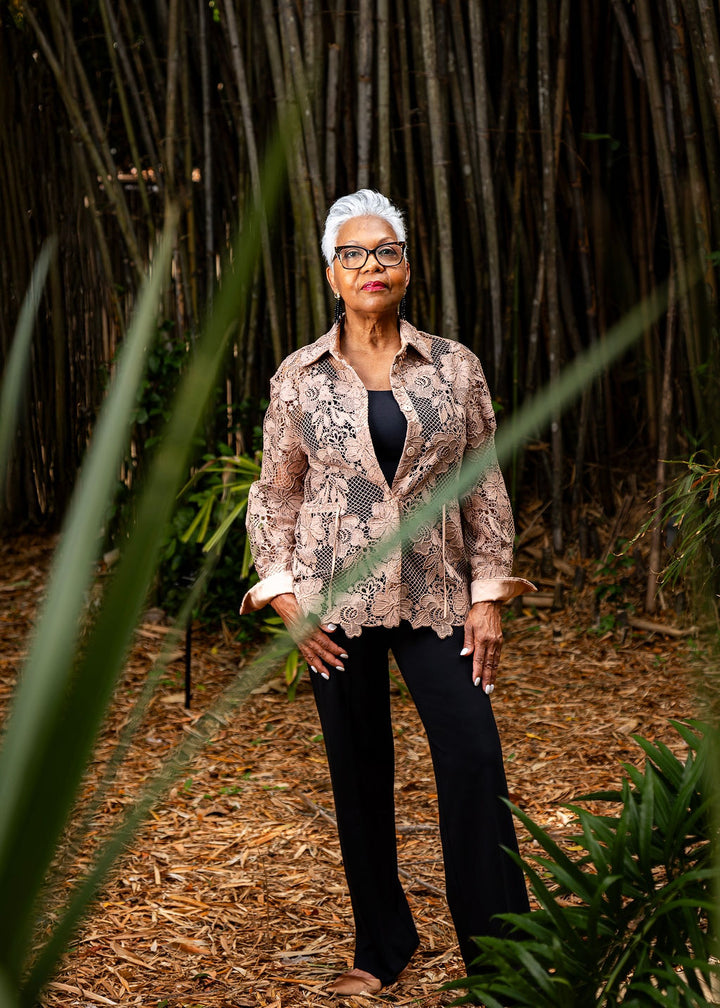 D. Exterior Phard Lace Shirt Jacket available at Barbara Katz