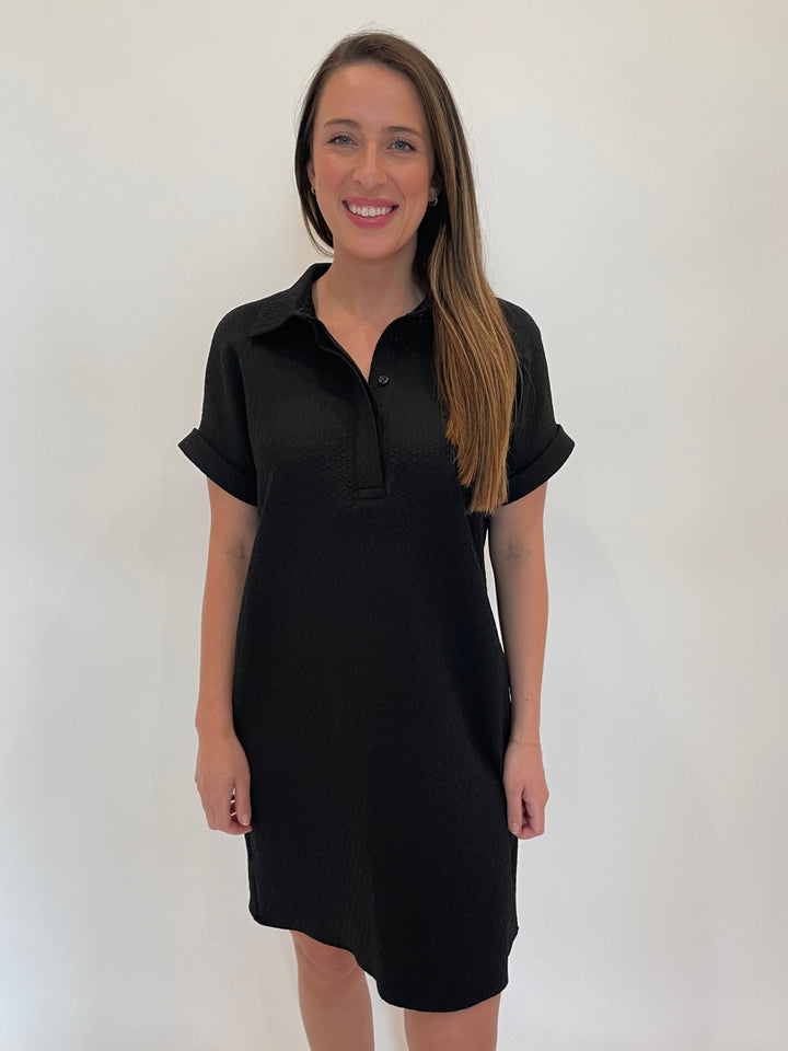Peace of Cloth Kyle Jacquard Dress in Black available at Barbara Katz