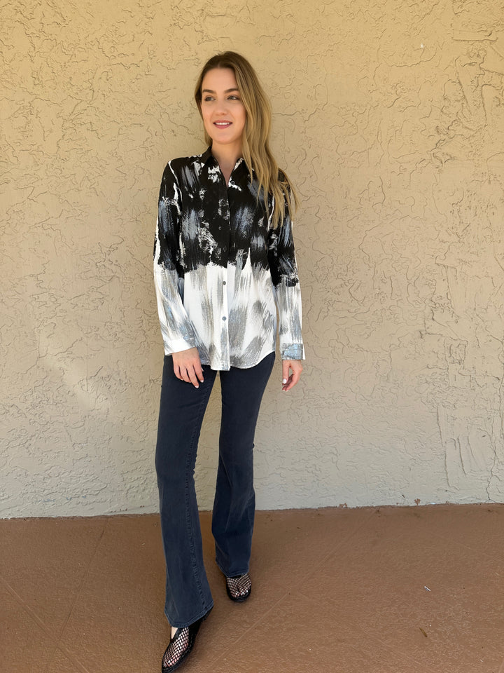 Mela Rosa Handpainted Shirt - Abba