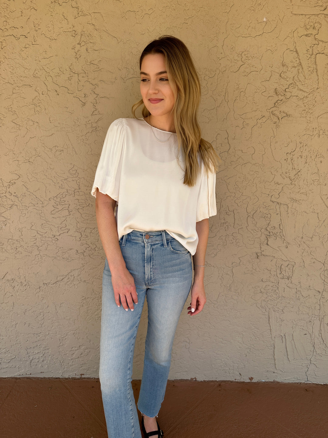 Velvet Desi Blouse - Crema