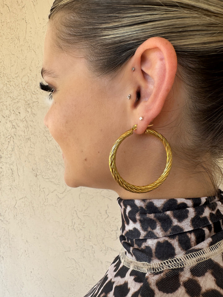 Textured Big Hoop