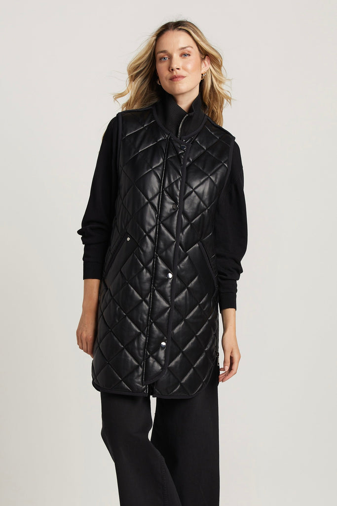 Adroit Atelier Destiny Sleeveless Quilted Vest With Side