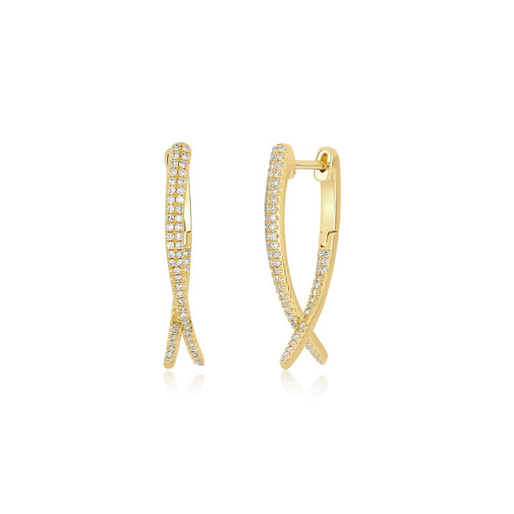 EF COLLECTIONS Diamond Loop Hoop Earring