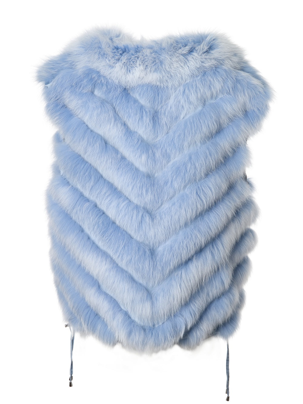 SILK REVERSIBLE SHORT VEST SOFT CHAMBRAY