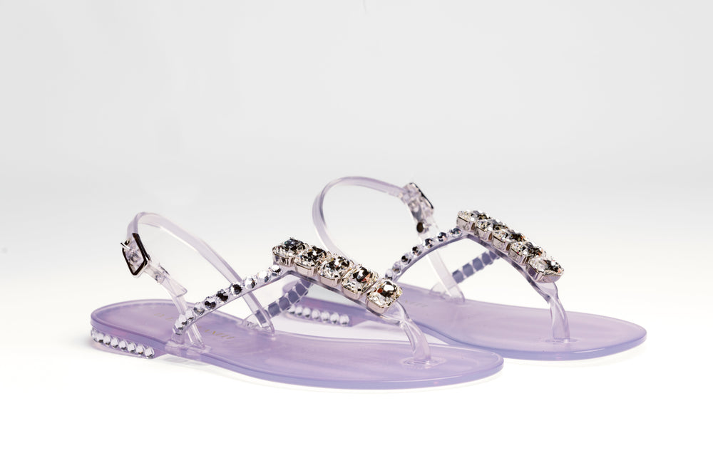 D. Lacquaniti Clara Jelly Sandals - Diamond Luxe