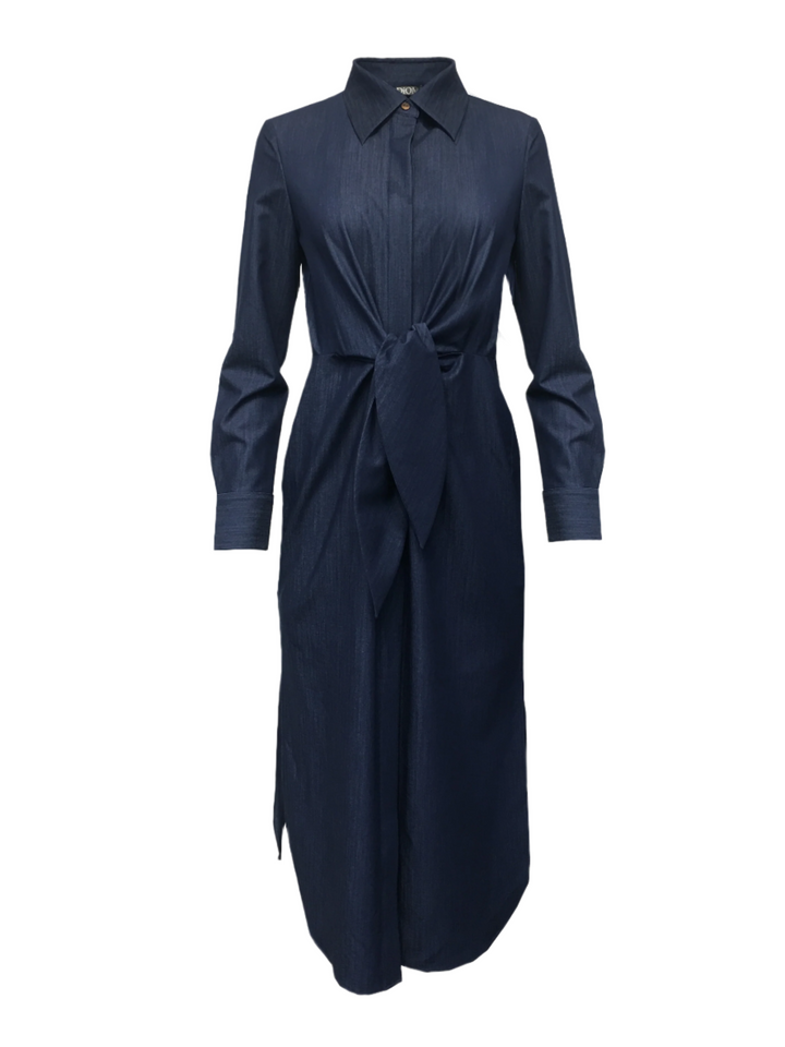 Diomi Amelia Cotton Dress in Indigo Denim available at Barbara Katz