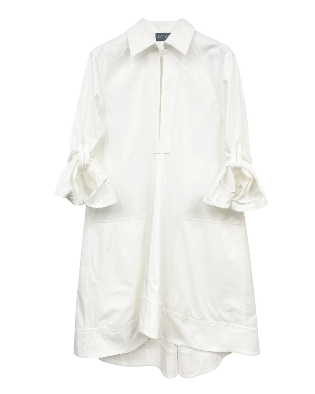 Diomi Midi Tunic Dress in White available at Barbara Katz