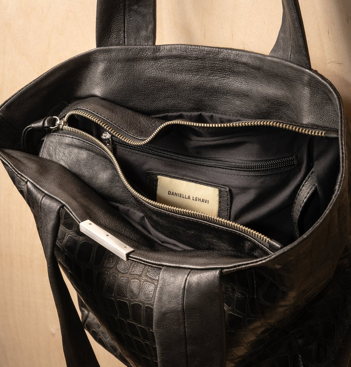 Daniella Lehavi Nadia Tote Bag in Black Mosaic available at Barbara Katz