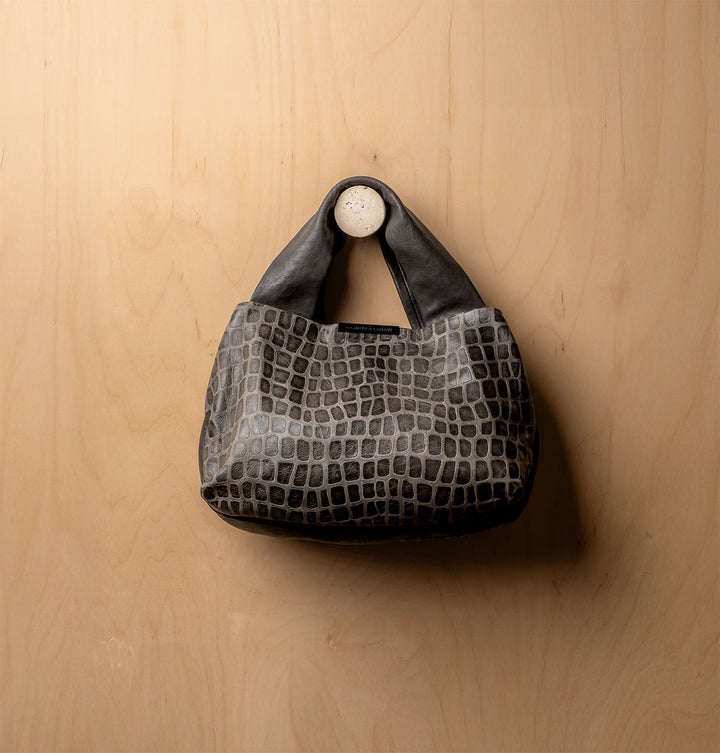 Daniella Lehavi Mosaic Eveline Medium Satchel in Grey available at Barbara Katz