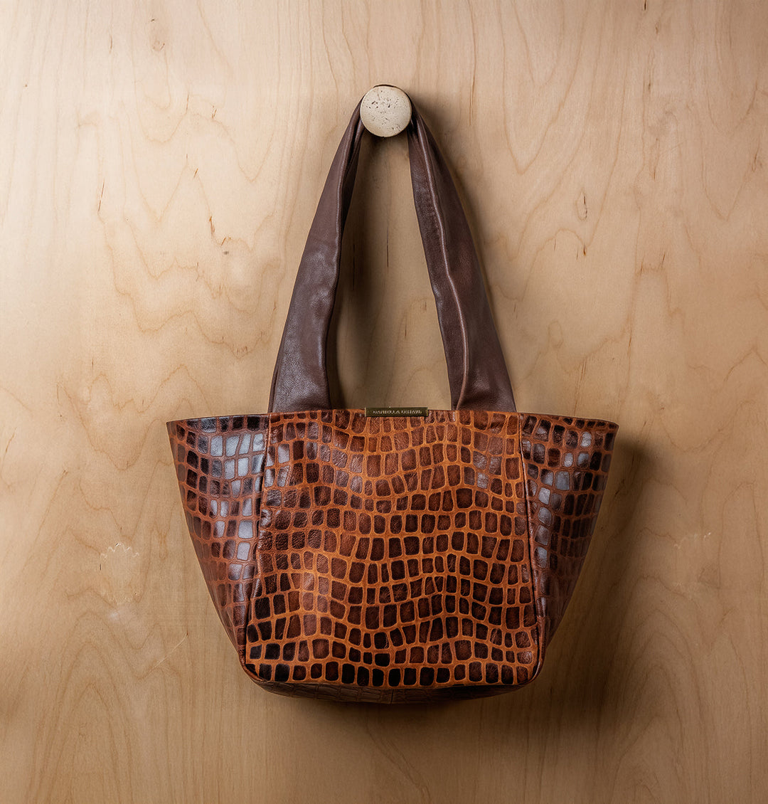 Daniella Lehavi Nadia Tote Bag in Brown Mosaic available at Barbara Katz