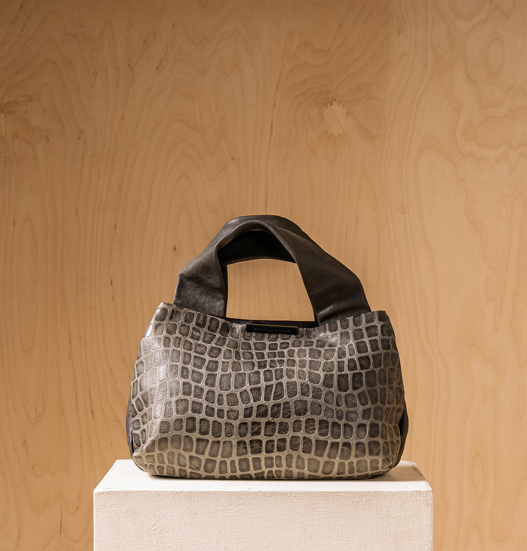 Daniella Lehavi Mosaic Eveline Medium Satchel in Grey available at Barbara Katz