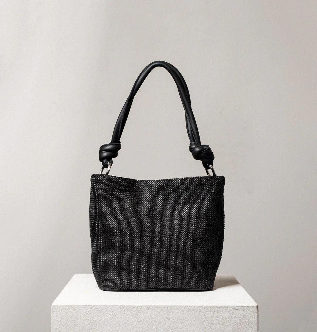 Daniella Lehavi Dallas Hobo Bag in Black Straw available at Barbara Katz