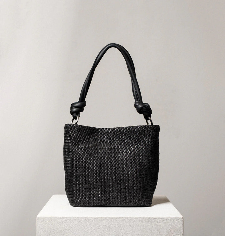 Daniella Lehavi Dallas Hobo Bag in Black Straw available at Barbara Katz