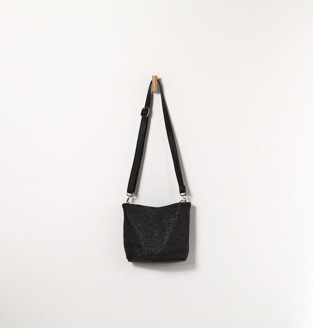 Daniella Lehavi Dallas Hobo Bag in Black Straw available at Barbara Katz