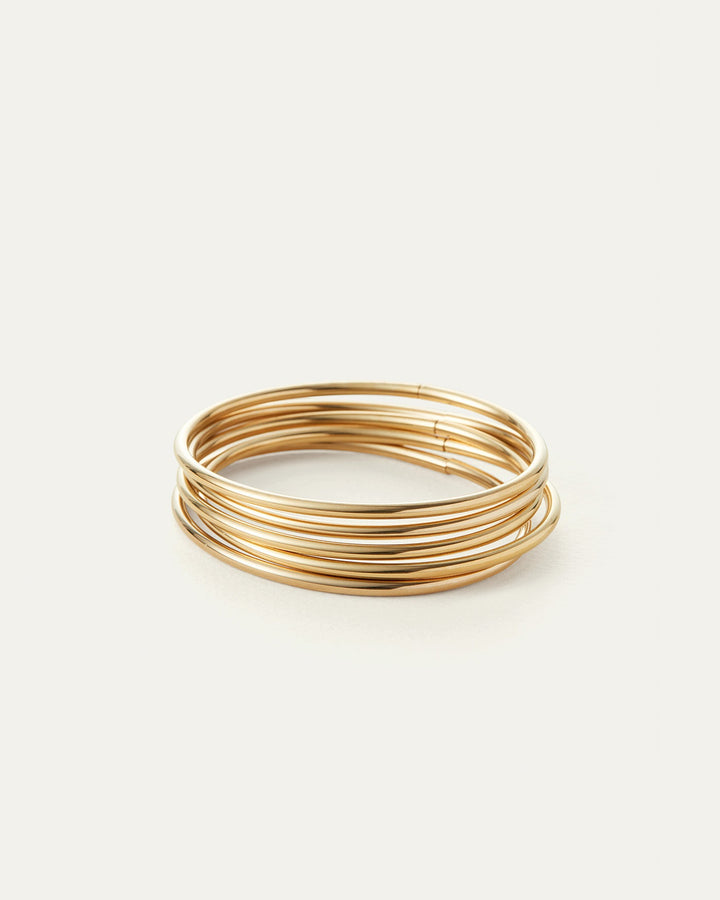 Jenny Bird Dane Bangle Set 5-Pack in Gold available at Barbara Katz