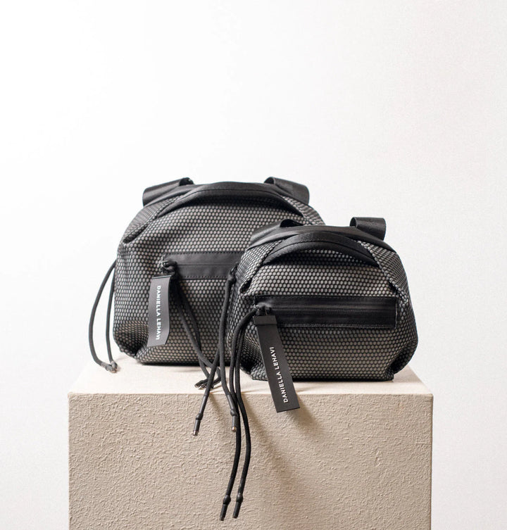 Daniella Lehavi Bonnie Regular and Mini Crossbody Bag in Grey available at Barbara Katz