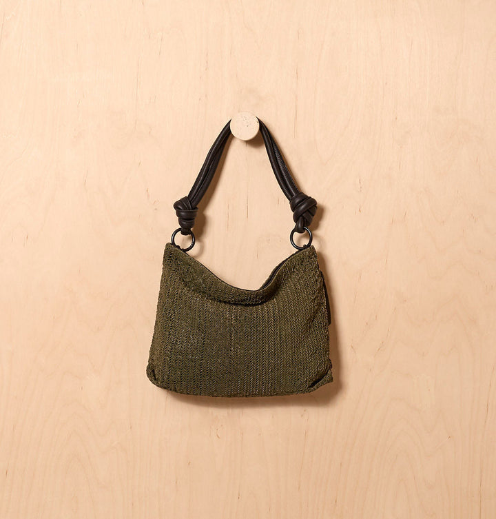 Daniella Lehavi Dallas Contour Shoulder Bag in Rifle Green available at Barbara Katz