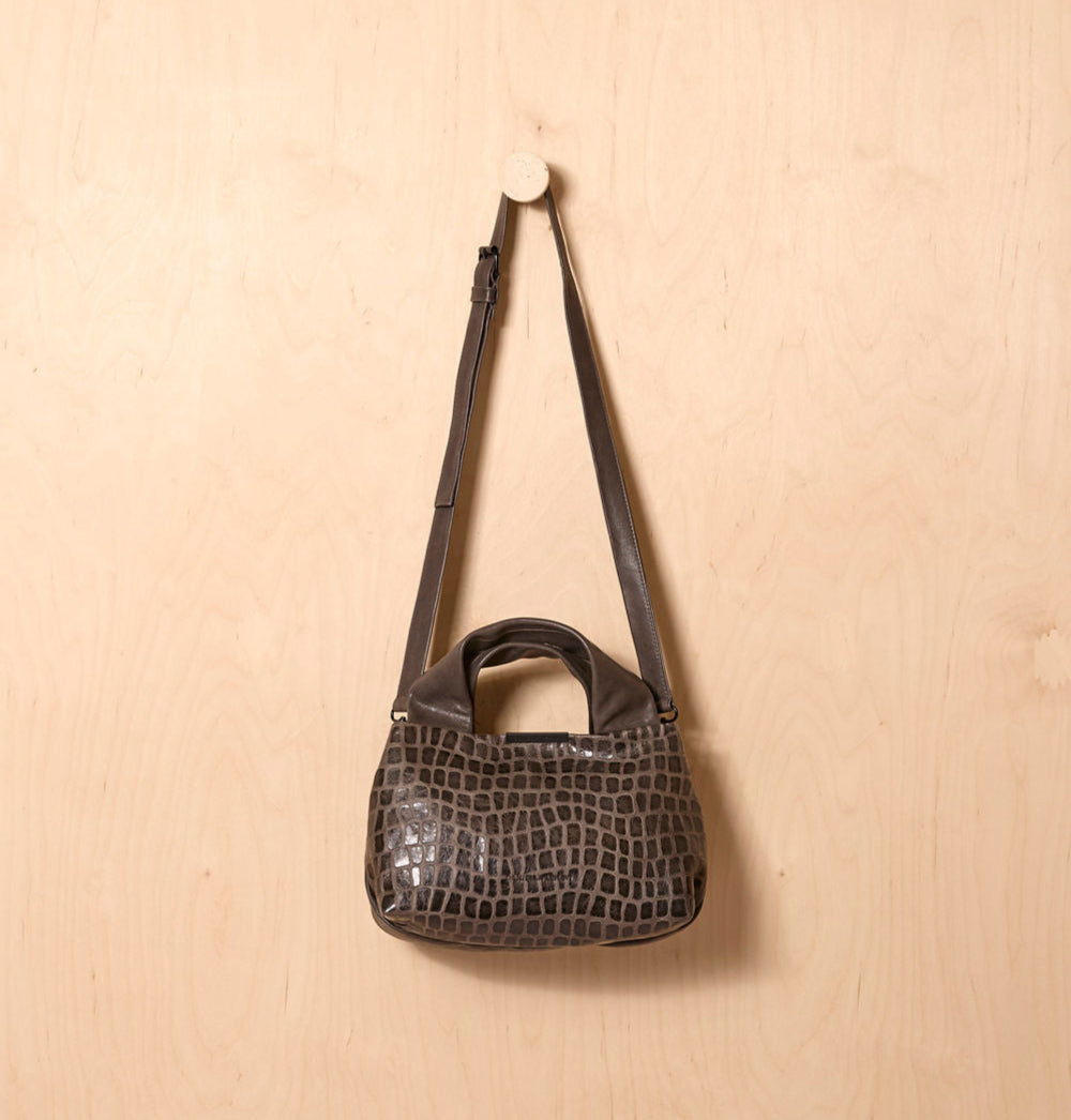Daniella Lehavi Mosaic Eveline Medium Satchel in Grey available at Barbara Katz