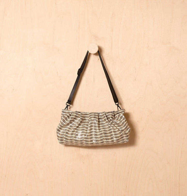 Daniella Lehavi Bali Braided Landscape Bag in Cream available at Barbara Katz