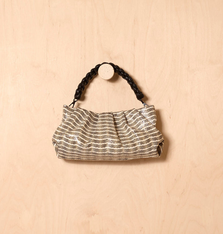 Daniella Lehavi Bali Braided Landscape Bag in Cream available at Barbara Katz