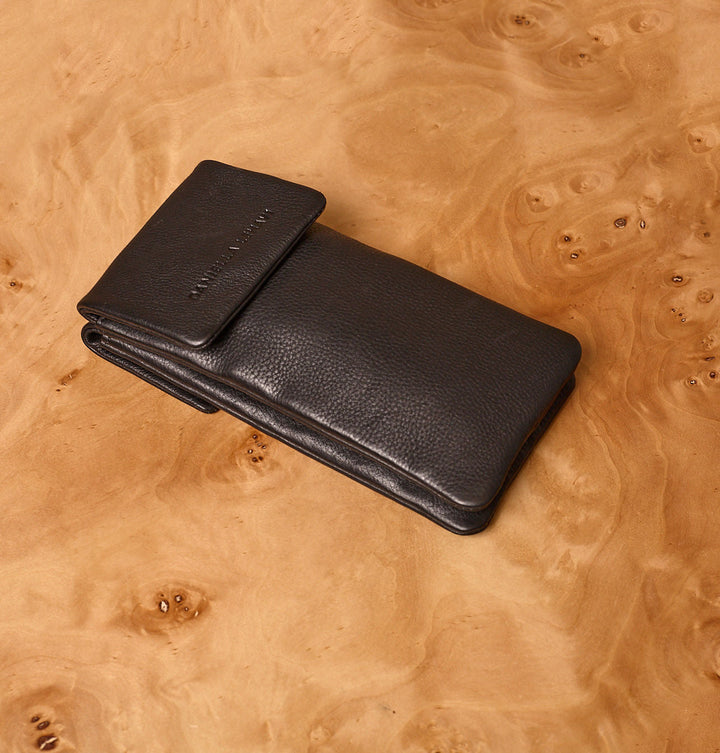Daniella Lehavi Iris Double Glasses Case in Black available at Barbara Katz